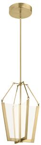 Lampadario Industrial Nordico Calters Alluminio Oro Champagne Led 49W 3000K