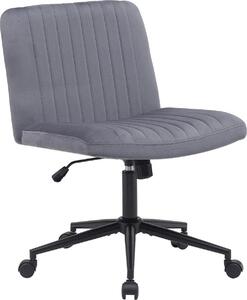 Sedia da ufficio - Sedia ergonomica girevole - Regolabile in altezza e girevole a 360 gradi | Colore: Grigio scuro. Materiale: morbido