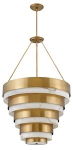 Lampadario Contemporaneo Echelon Acciaio Ottone Antico 8 Luci E14