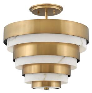 Lampadario Contemporaneo Echelon Acciaio Ottone Antico 3 Luci E14