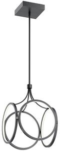 Lampadario Industrial Nordico Ciri Alluminio Nero Opaco Led 45W 3000K