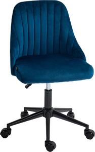 Maison Exclusive - Sedia da Ufficio Girevole Blu in Velluto | Leroy Merlin