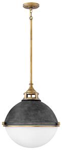 Lampadario Contemporaneo Fletcher Acciaio Zinco Antico Ottone 3 Luci E27