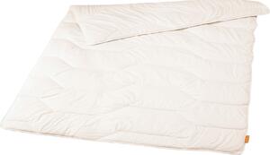 Sleepling: copriletto in lana vergine per tutte le stagioni, rivestimento in 100% cotone, copriletto medio 155 x 220 cm, bianco