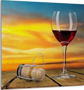 PIATTO IN VETRO PER CUCINA 60x65 Vino