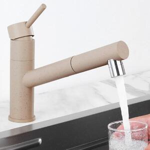 Rubinetto da cucina ad alta pressione con 2 getti e girevole a 150°