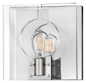 Applique Contemporanea Ludlow Acciaio Nichel Lucido Acrilico 1 Luce E27