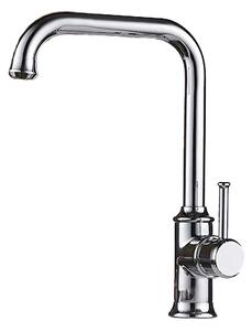 Rubinetto da cucina in ottone retrò POMONA argento cromo LAUFERI