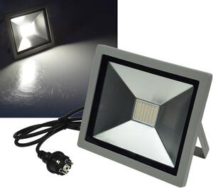 ChiliTec Proiettore LED SlimLine CTF-SLT 50 argento 50W, 3200lm, 4000K, bianco neutro, IP44