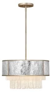 Lampadario Contemporaneo Reverie Acciaio Oro Champagne 4 Luci E14