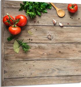 PIATTO IN VETRO PER CUCINA 60x65 legno