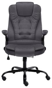 VidaXL Sedia da ufficio in velluto grigio scuro