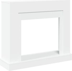 Cornice per Camino Bianca 100x30x87,5 cm in Truciolato