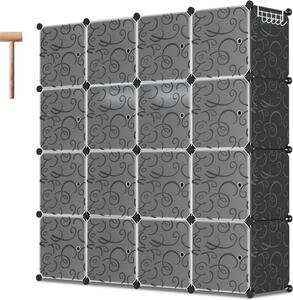 Jayseuw armadio scarpiera fai da te con mazza di gomma Scaffale multifunzionale 16 cubi