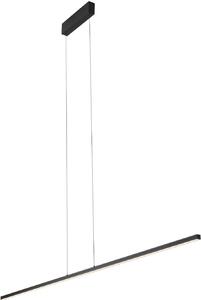 Lampada a sospensione a LED alluminio metallo H: max. 160 cm nero allungato bianco caldo 3000 K 1300 lm Moderna luce a sospensione