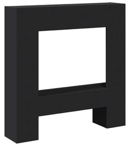 Cornice per Camino Nera 81x18x82 cm in Truciolato