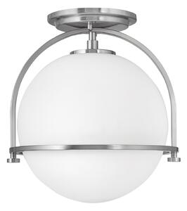 Plafoniera Industrial Nordica Somerset Acciaio Nichel Spazzolato 1 Luce E27