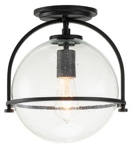 Plafoniera Industrial Nordica Somerset Acciaio Nero 1 Luce E27