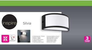 Applique per giardino Silvia in alluminio, nero, E27 MAX60W IP44 INSPIRE
