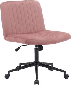 Sedia da ufficio - Sedia ergonomica girevole - Regolabile in altezza e girevole a 360 gradi | Colore: rosa | Materiale: morbido