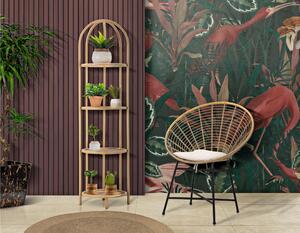 Sedia in metallo con finiture in rattan PANAMA con Cuscino Dimensioni 72x56,5x h 88 cm - peso 5,7 kg linee Anni 70