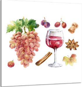 PIATTO IN VETRO PER CUCINA 60x65 Vino