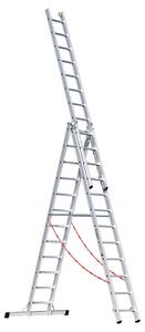 Scala multiuso in alluminio, a 3 sezioni con 3x12 pioli 3076112