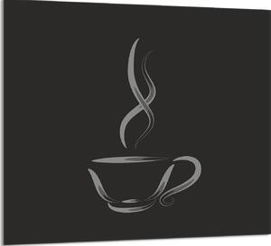 PIATTO IN VETRO PER CUCINA 65x60 Caffè