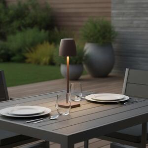 Nova Luce COLT Lampada da tavolo LED marrone ruggine 2W IP54 bianco caldo 8x8,2x30cm 9223412