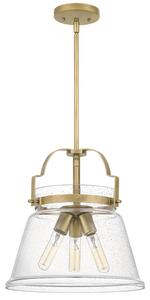 Lampadario Contemporaneo Wimberley Acciaio Ottone Antico 3 Luci E27