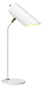 Lampada Scrivania Industrial Nordico Quinto Acciaio Bianco Ottone 1 Luce E27