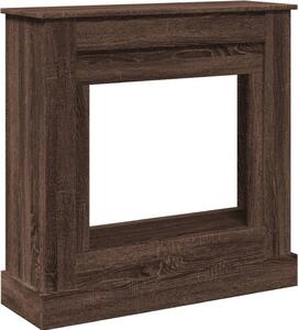 Cornice per Camino Rovere Marrone 90x30x90 cm in Truciolato