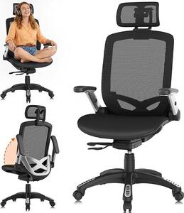 Sedia da ufficio ergonomica, sedia da ufficio ergonomica con poggiatesta 3D, funzione di inclinazione a 120°, braccioli 3D, sedia da scrivania ergonomica per la casa, sedia da gaming, sedia da computer, sedia da ufficio, portata massima 150 kg