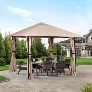 Sekey gazebo 3x3 gazebo da giardino gazebo da patio 4 pannelli laterali rimovibili e zip tenda da festa impermeabile tenda da giardino protezione solare