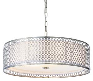 Lampada a sospensione Cordero | 3 luci | 10 W E27 | Metallo/tessuto/vetro