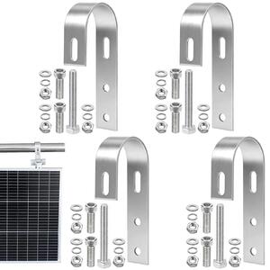 Supporto per centralina fotovoltaica da balcone, 4 ganci universali per moduli fotovoltaici