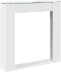 Cornice per Camino Bianca 100x20x100 cm in Truciolato
