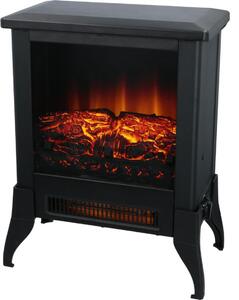 Caminetto elettrico Classic Fire Verona - Caminetto elettrico 2000W - con riscaldamento e fuoco aperto - Caminetto decorativo con illuminazione a LED - Termostato regolabile - Telecomando incluso - 38 x 23 x 46 cm - Nero