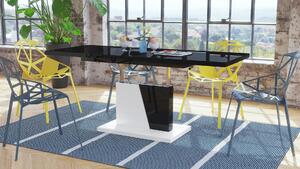 Tavolino di design Grand Noir allungabile e regolabile in altezza, da 120 a 180 cm, tavolo da pranzo