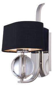 Applique Contemporanea Uptown Gotham Metallo Argento 1 Luce G9 3 Led