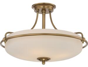 Lampadario Contemporaneo Griffin Metallo Ottone Anticato 4 Luci E27