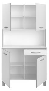 Armadio da cucina Essentiel bianco e grigio L 100H 184.6 x P 40 cm