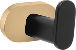 YUKON - Gancio per accessori da bagno, nero opaco/oro YUA0100CMATZ, RAV Slezák
