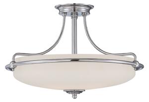 Lampadario Contemporaneo Griffin Metallo Nichel Antico 4 Luci E27