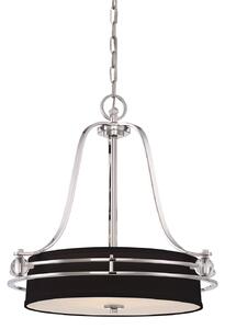 Lampadario Contemporaneo Uptown Gotham Metallo Argento Imperiale 4 Luci E27