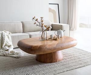 DELIFE Tavolino da divano Maskat, 120x90 cm, legno di acacia, finitura naturale