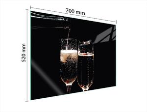 Piatto Di Protezione In Vetro Per Il Cuore 70X52 Vino