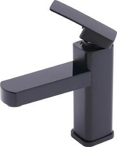 Rubinetto per lavabo, design moderno, struttura a tenuta stagna, nero