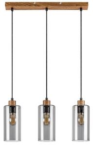 Rabalux 72123 Lampada a sospensione 3 spot Tanno, E27, marrone-grigio, rotonda, moderna, ø100mm