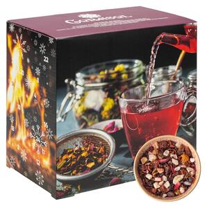 Calendario dell'Avvento con tè alla frutta Corasol Premium, 24 varietà di tè gourmet alla frutta, tè sfuso, idea regalo per donne (231 g)